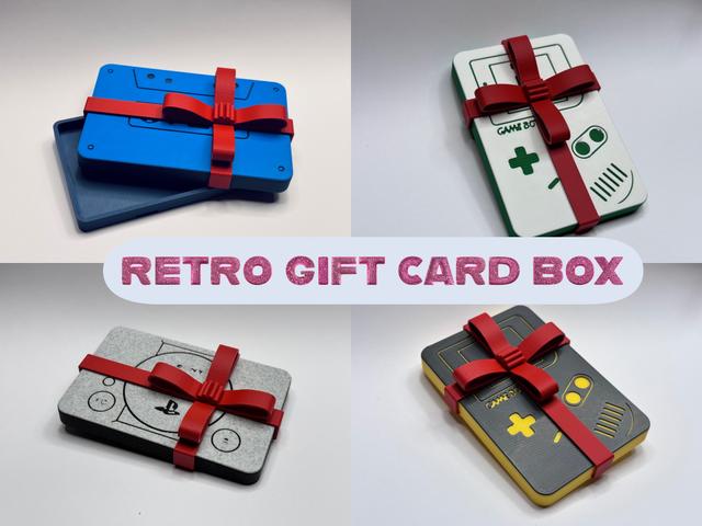 Retro Style Gift Card Box 3D model thumbnail