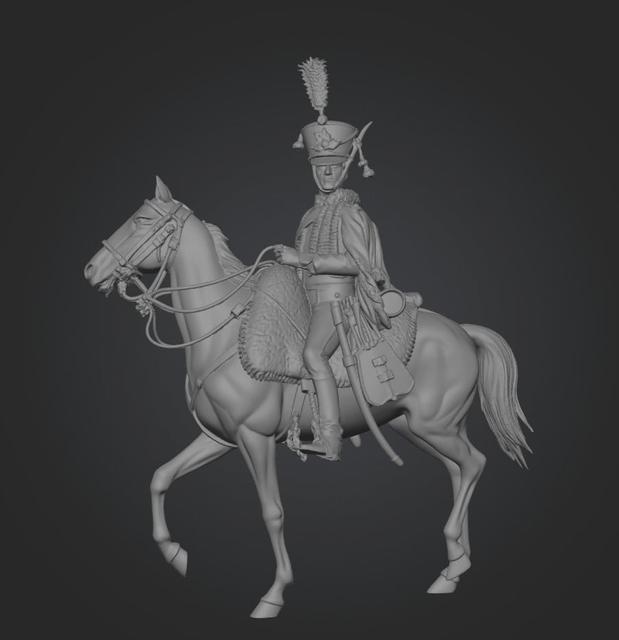 Cavalryman of the 1st Regiment of the Imperial Guard of Honor, 1813 3D model thumbnail