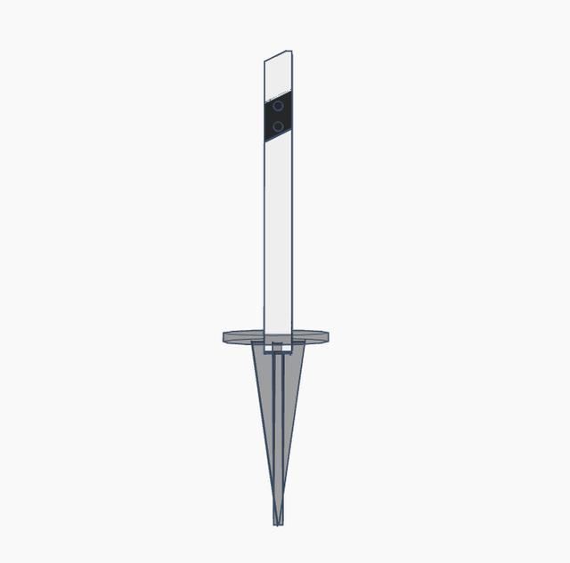 1:10 Guide post (Germany Style) Leitpfosten for RC 3D model thumbnail