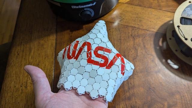NASA Chainmail flexible fabric with Worm Logo 3D model thumbnail