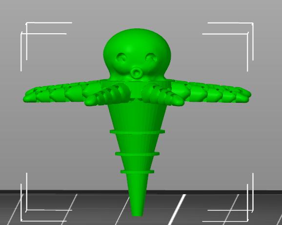 Octopus wine lead 3D model thumbnail