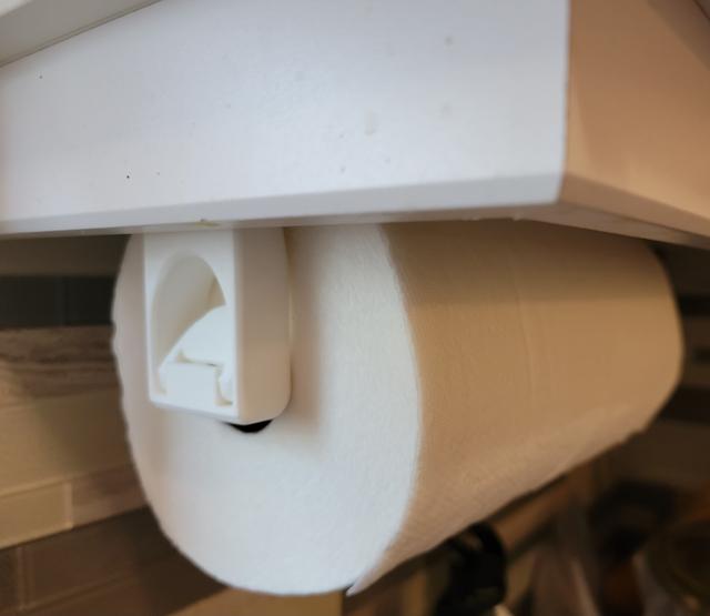 Quick Reload Paper Towel Holder: XL to fit huge rolls of paper towels 3D model thumbnail