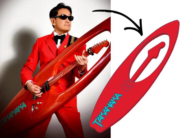 Masayoshi Takanaka Surfboard Guitar 3D model thumbnail