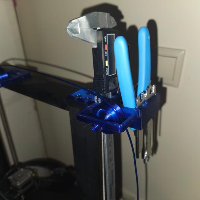 Ender3 V3 SE Tool Holder with filament guide - Remix 3D model thumbnail