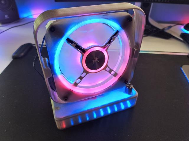 OpenRGB Desk Fan V2 (120mm and 140mm Options!) 3D model thumbnail