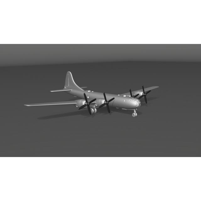 Boeing B-29 Superfortress - scale 1:700 3D model thumbnail