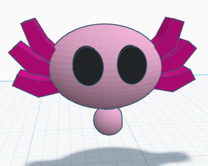 Dummy 13 Axolotl Head 3D model thumbnail
