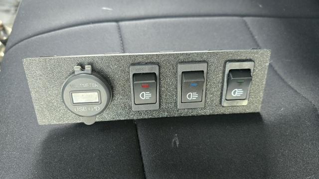 Jeep YJ Radio delete blank with USB and switches  3D model thumbnail