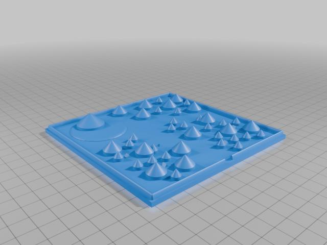 Ancient Celtic Village 120mm x 120mm in 2mm Scale 3D model thumbnail