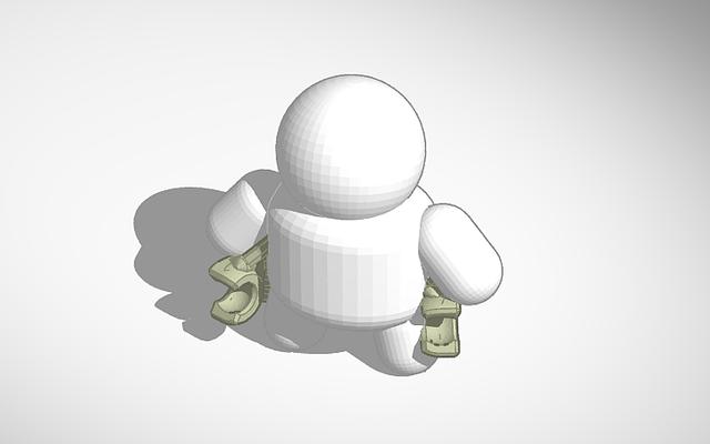 Dummy 13 hands holding Blank guy 3D model thumbnail
