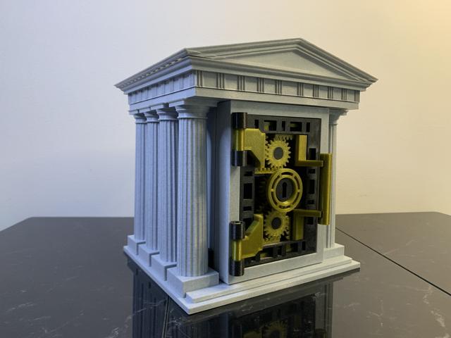 Mini Bank Vault Box Remix 3D model thumbnail