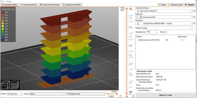 TempTower ASA Prusa mini 230-270 i PETG 215-250 3D model thumbnail