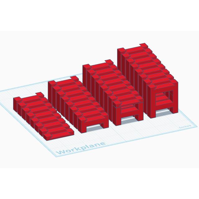 N Scale Bachmann EZ Track Risers 3D model thumbnail