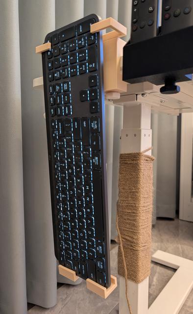 Clamping Keyboard Holder for Desks or Tables 3D model thumbnail