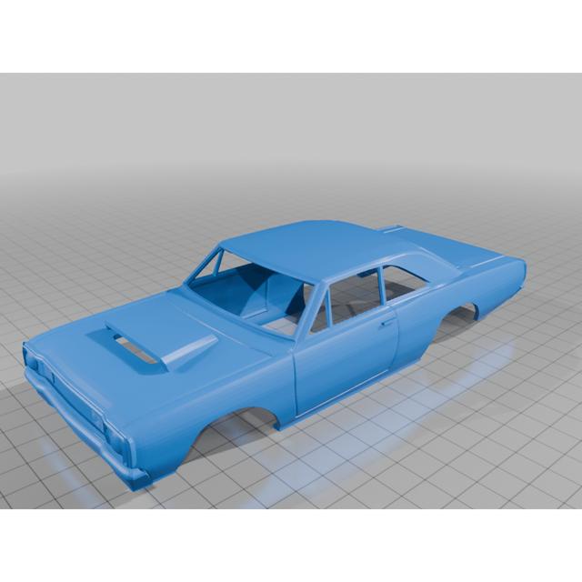 1/25 1969 Dodge Dart six pack body 3D model thumbnail