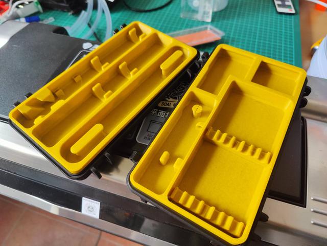 TS101 Rugged Pinecil Case with Flux & Tip Tinner Compartments & 4 Tip Holders - with name on top 3D model thumbnail