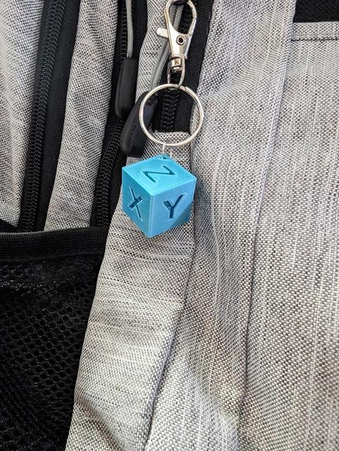 Calibration Cube Keychain v2 3D model thumbnail