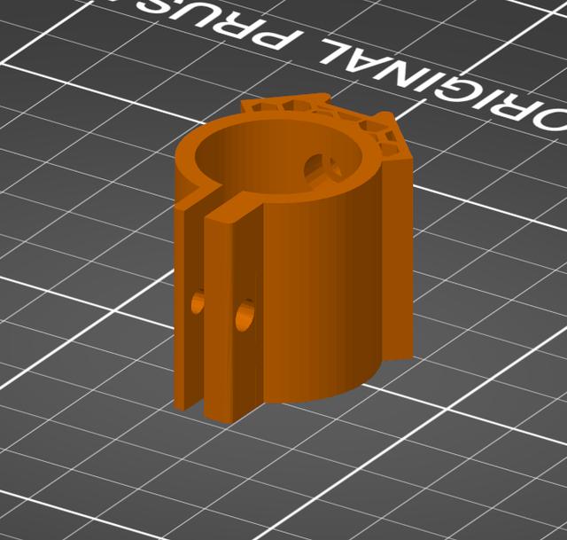 Laser Holder to fit 19.4mm laser 3D model thumbnail