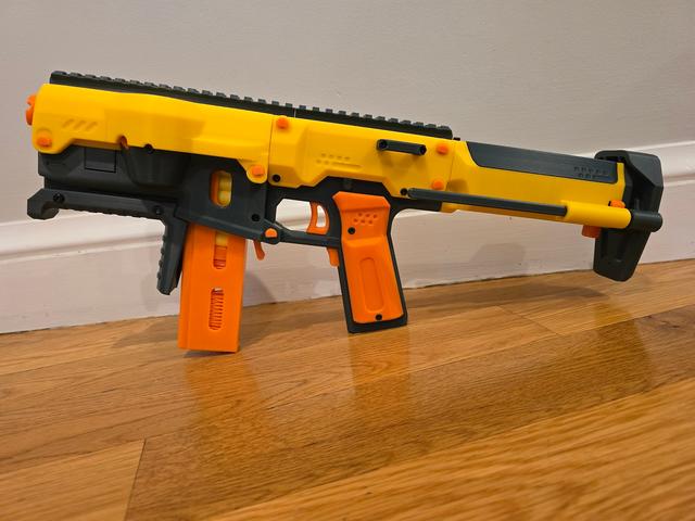 Printable notched stock rails for Protean Modular Takedown Blaster 3D model thumbnail