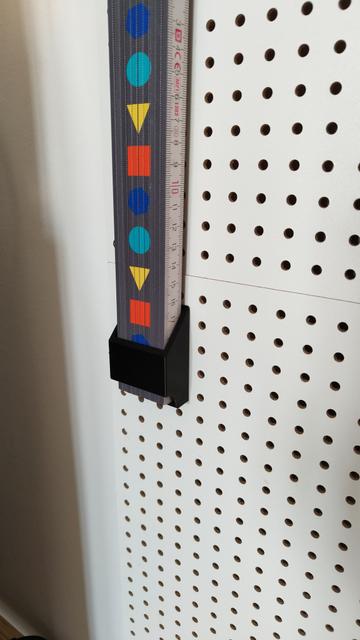 Folding Ruler Holder for Metric Pegboards 3D model thumbnail