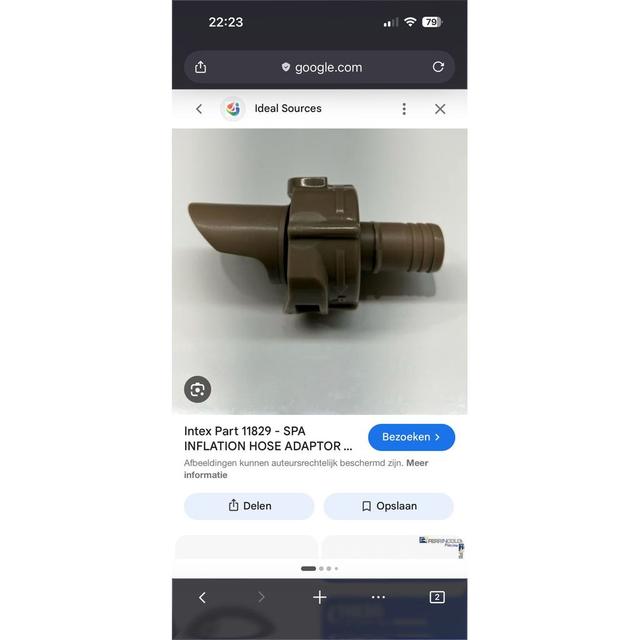 Intex Spa (per 2019) Air hose adapter part 1 3D model thumbnail
