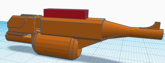 dummy 13 gun arm 3D model thumbnail
