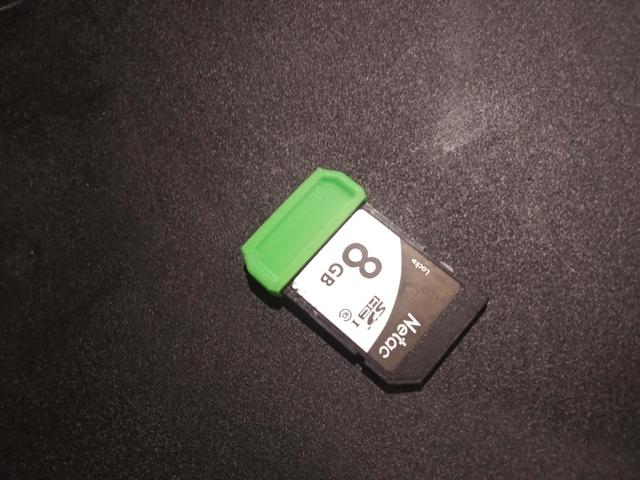 SD Card Grip Shorter (fits in spring loaded sd slot) 3D model thumbnail