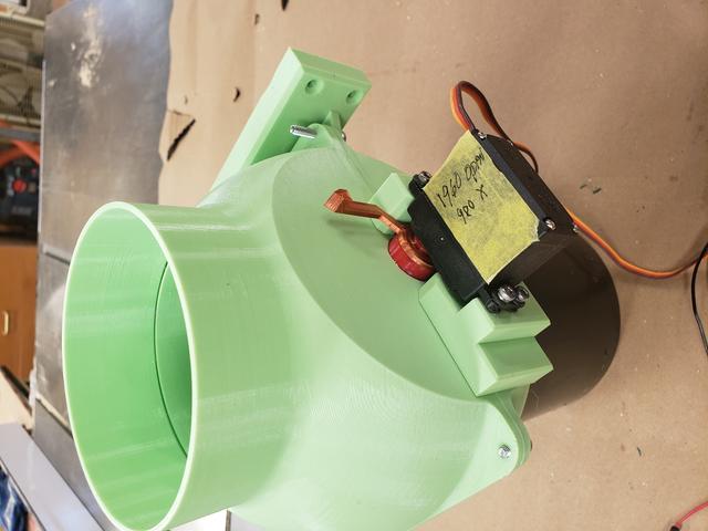 Ball Valve Servo-driven blast gate 3D model thumbnail