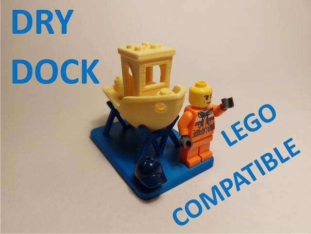Lego Dry Dock 3D model thumbnail