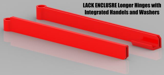 Original Lack Enclosure - Hinges with integrated Handles 3D model thumbnail