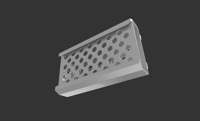Lightweight Cable Organizer (Honeycomb) 3D model thumbnail