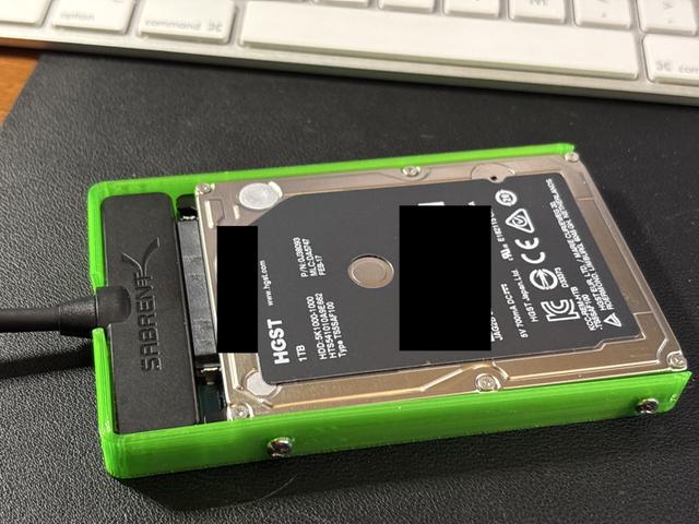 portable 2.5in HDD + Sabrent USB adapter 3D model thumbnail