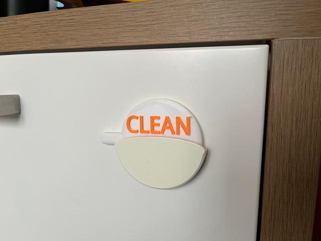 Dishwasher status sign 3D model thumbnail