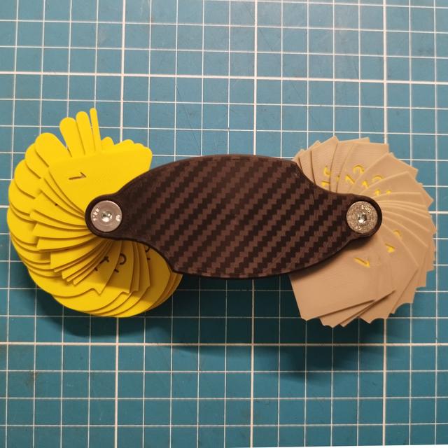Radius Gauge 1-20mm with rounded corners 3D model thumbnail