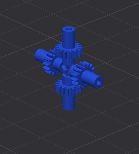 Bachmann 44 Tonner gears 3D model thumbnail