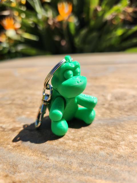 Flexi Turtle Keychain 3D model thumbnail