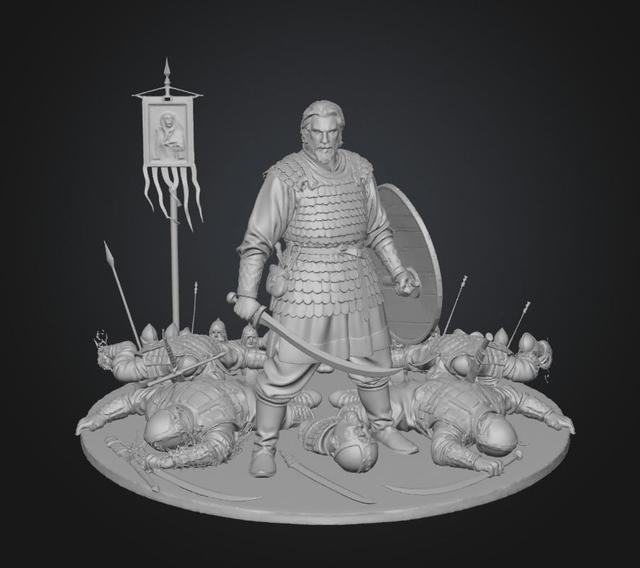 Last Stand of the Iron Warlord (+Dioram) 3D model thumbnail