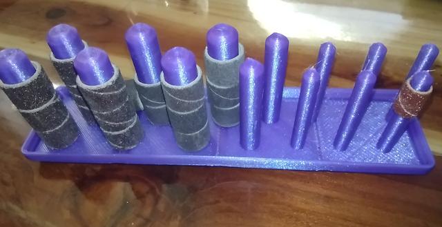 Gridfinity  Dremel Sanding Band Holder with Magnets+ 1x4x8 3D model thumbnail