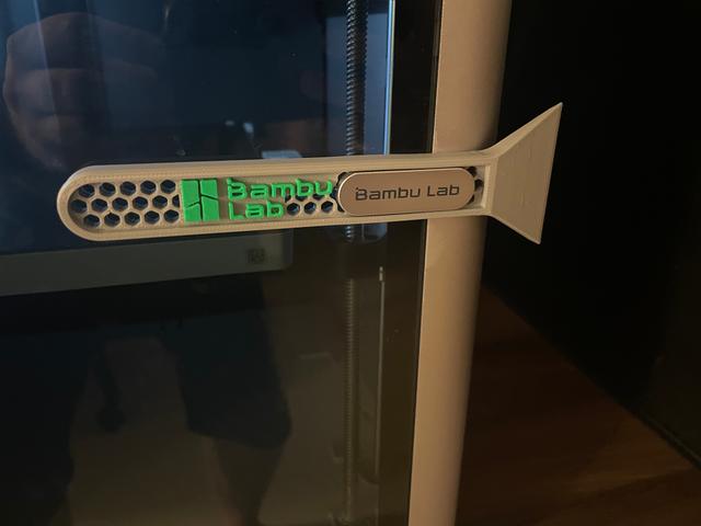 hex pattern door mounting bed scraper for bambu labs 3D model thumbnail