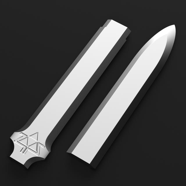 LoZ: BotW Master Sword Alternative Blade (2 Pieces) 3D model thumbnail