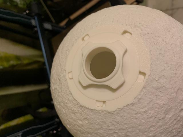 bottom closer for Moon Lamp with knob (from d28 ceiling adapter) 3D model thumbnail