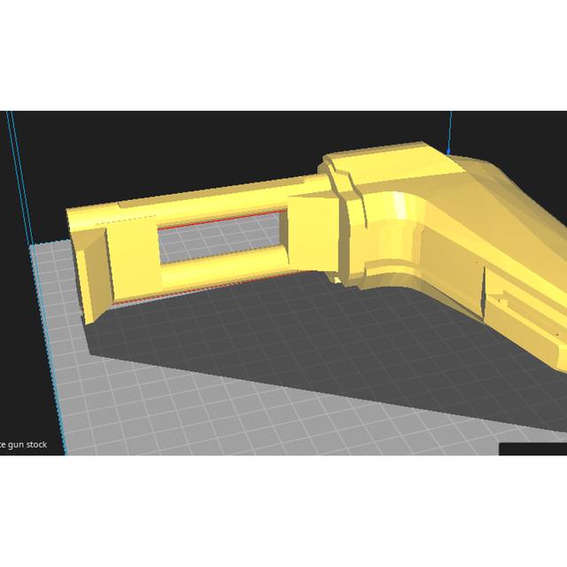 Reinforce gun stock 3D model thumbnail