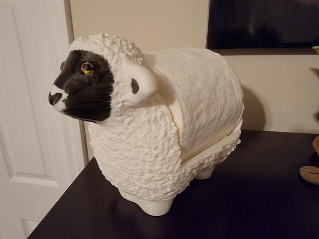 Sheep TP Holder 3D model thumbnail