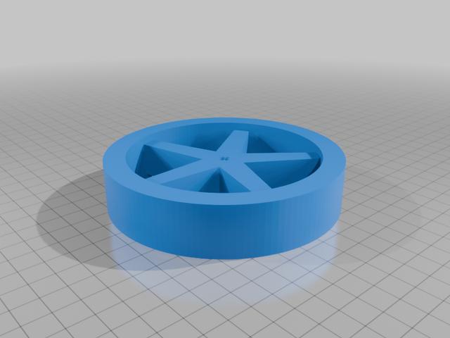Lego 5 spokes 110mm diameter flywheel for lego vacuum engine 3D model thumbnail