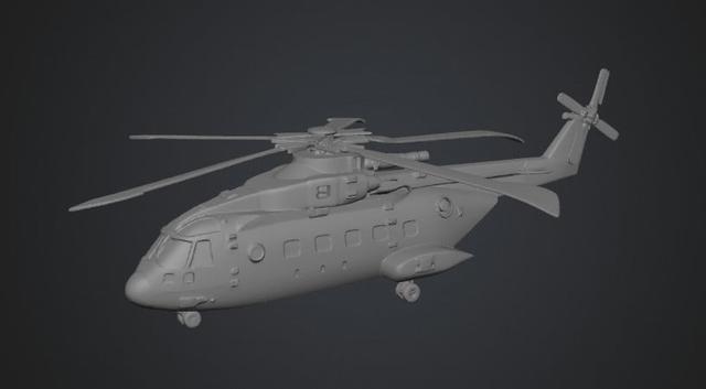Canadian Rescue Helicopter 3D model thumbnail