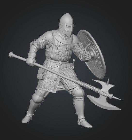 Dragonshield Knight 3D model thumbnail