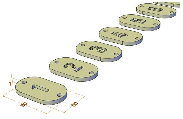 Porta chaves; Keychain 3D model thumbnail