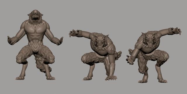 Werewolf Mini 3D model thumbnail
