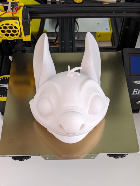 Stitch Head for wall mount 3D model thumbnail