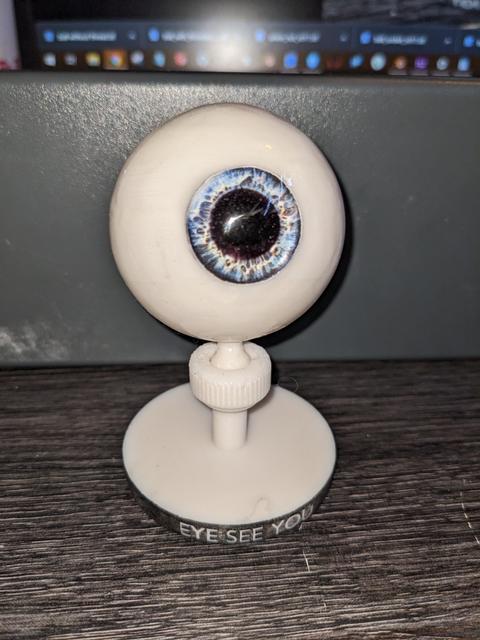 Creepy Eyeball on Swivel Mount 3D model thumbnail